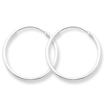 Sterling Silver 1.3mm  Hoop Earrings