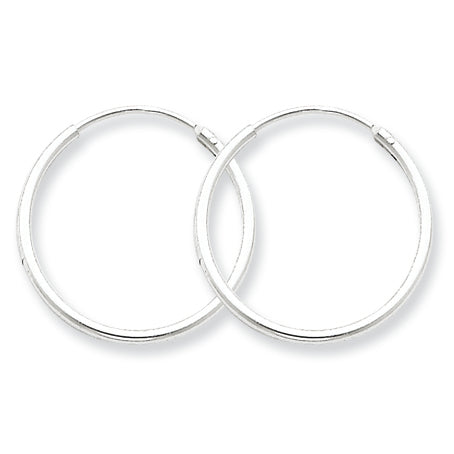 Sterling Silver 1.3mm  Hoop Earrings
