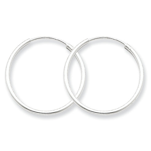 Sterling Silver 1.3mm  Hoop Earrings