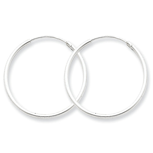 Sterling Silver 1.3mm  Hoop Earrings