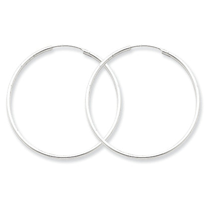 Sterling Silver 1.3mm  Hoop Earrings