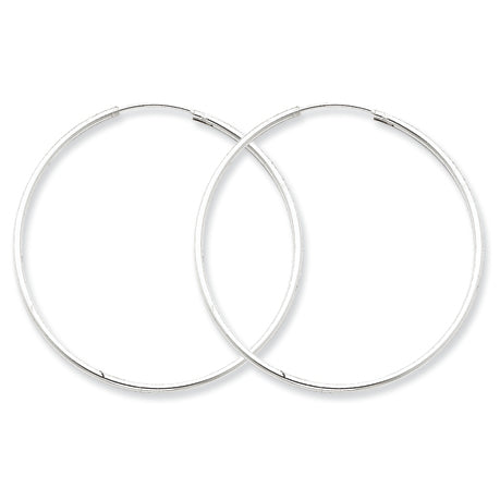 Sterling Silver 1.3mm  Hoop Earrings