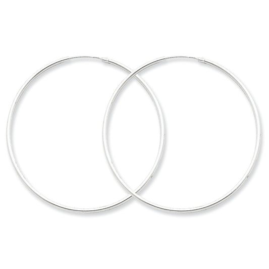 Sterling Silver 1.3mm  Hoop Earrings