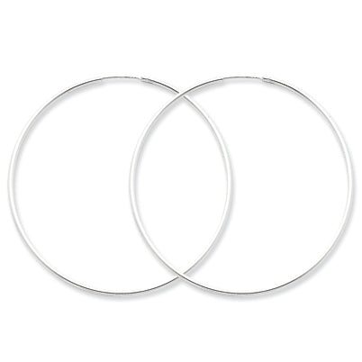 Sterling Silver 1.3mm  Hoop Earrings