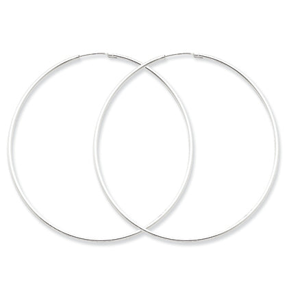 Sterling Silver 1.3mm  Hoop Earrings