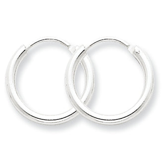 Sterling Silver 2mm  Hoop Earrings