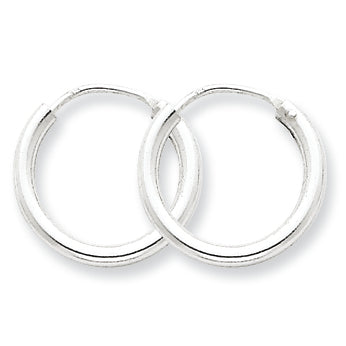 Sterling Silver 2mm  Hoop Earrings