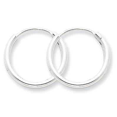 Sterling Silver 2mm Hoop Earrings