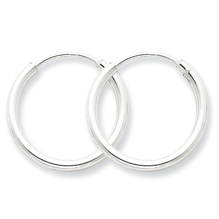 Sterling Silver 2mm  Hoop Earrings