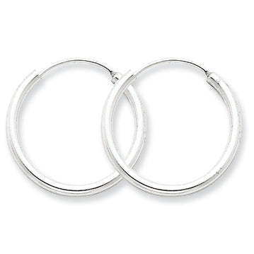 Sterling Silver 2mm  Hoop Earrings