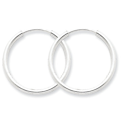 Sterling Silver 2mm  Hoop Earrings