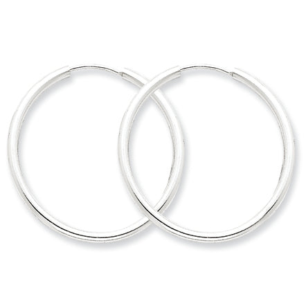 Sterling Silver 2mm Hoop Earrings