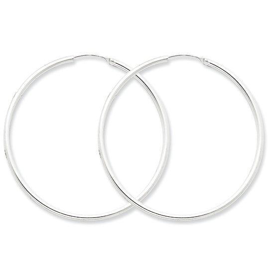 Sterling Silver 2mm  Hoop Earrings