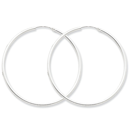Sterling Silver 2mm  Hoop Earrings