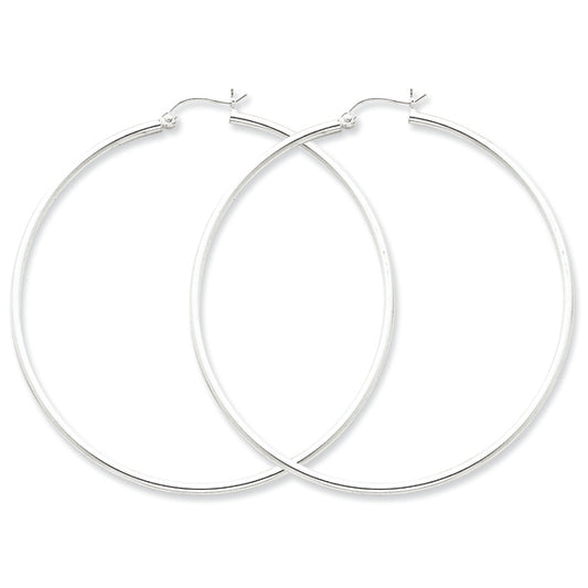 Sterling Silver 2mm Hoop Earrings