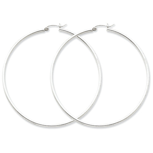 Sterling Silver 2mm Hoop Earrings