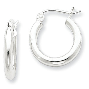 Sterling Silver 2.5mm Tubed Hoop Earrings