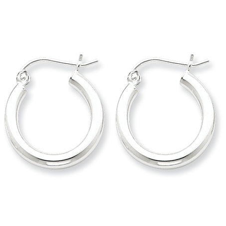 Sterling Silver 2.5mm Tubed Hoop Earrings