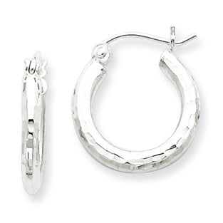 Sterling Silver 2.25 D/C Hoop Earrings