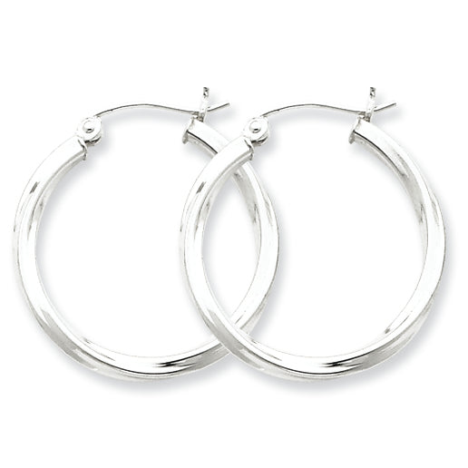 Sterling Silver Twisted Hoop Earrings