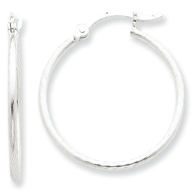 Sterling Silver 25mm Hoop Earrings