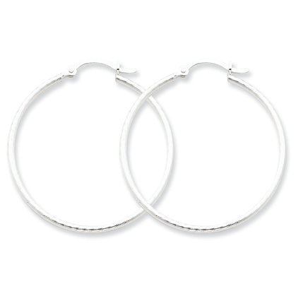 Sterling Silver 35mm Hoop Earrings