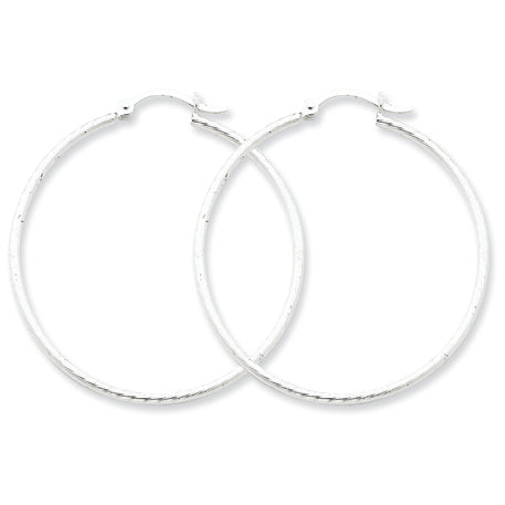 Sterling Silver 40mm Hoop Earrings