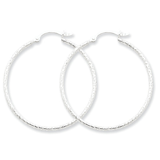 Sterling Silver 35mm Hoop Earrings