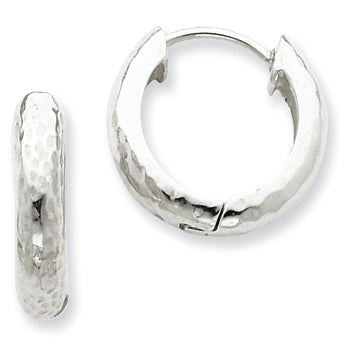 Sterling Silver Hinged Hoop Earrings