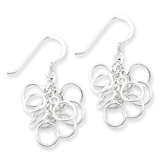 Sterling Silver Dangling Circles Earrings