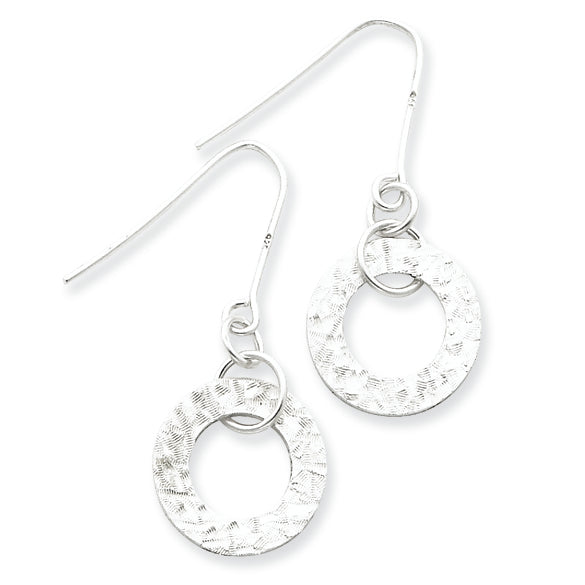 Sterling Silver Dangle Circle Earrings