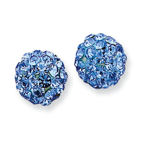 Sterling Silver Blue Swarovski Crystal Earrings