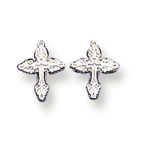 Sterling Silver Cross Mini Earrings