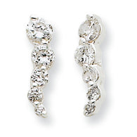 Sterling Silver CZ Journey Earrings