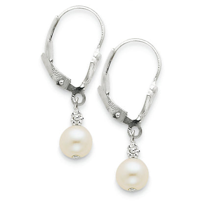 Sterling Silver White Cultured Pearl Earrings