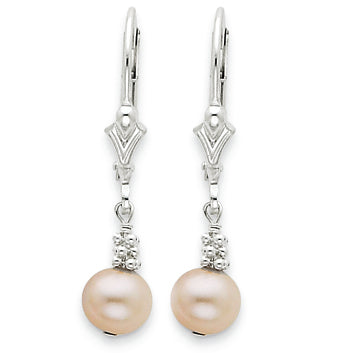 Sterling Silver Natural Cultured Pearl Earrings