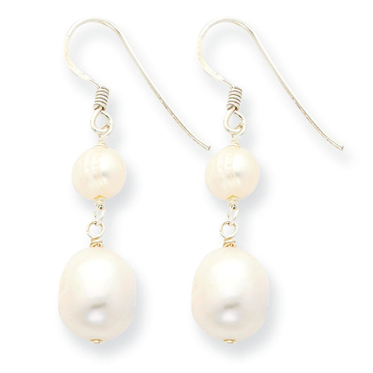 Sterling Silver Freshwater Cultured Pearl Dangle Earrings