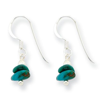 Sterling Silver Chrysocolla/Turquoise Earrings