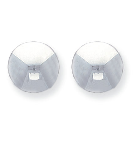 Sterling Silver Button Earrings