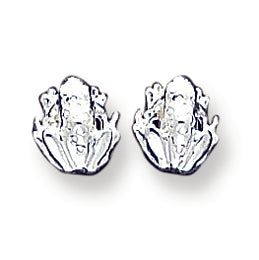 Sterling Silver Frog Mini Earrings