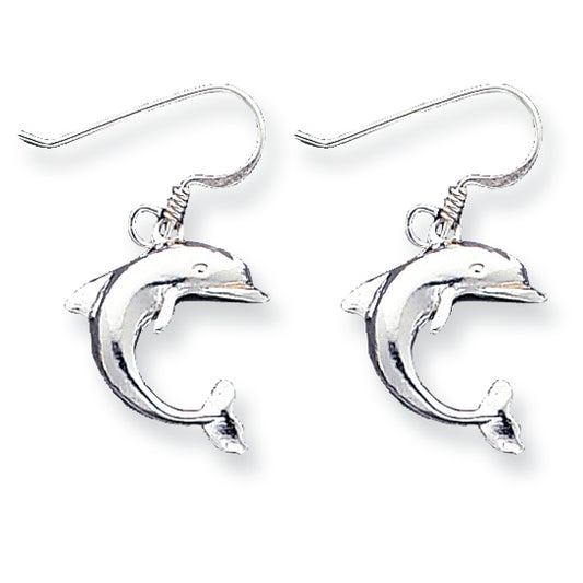 Sterling Silver Dolphin Earrings