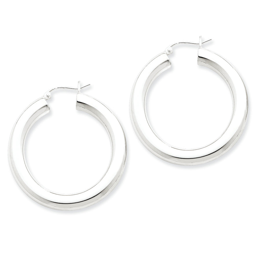 Sterling Silver 5mm Round Hoop Earrings