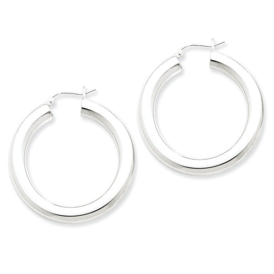 Sterling Silver 5mm Round Hoop Earrings