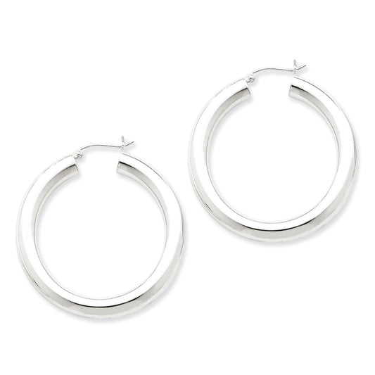 Sterling Silver 5mm Round Hoop Earrings