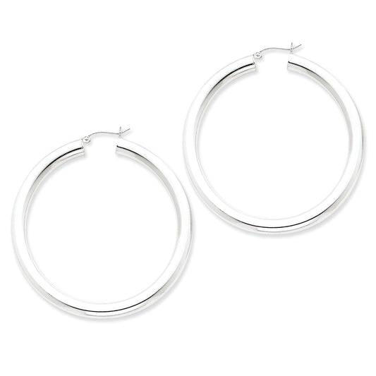 Sterling Silver 5mm Round Hoop Earrings