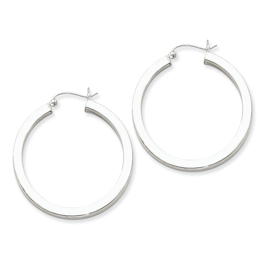 Sterling Silver Hoop 3.25mm Earrings