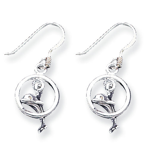 Sterling Silver Dolphin Earrings