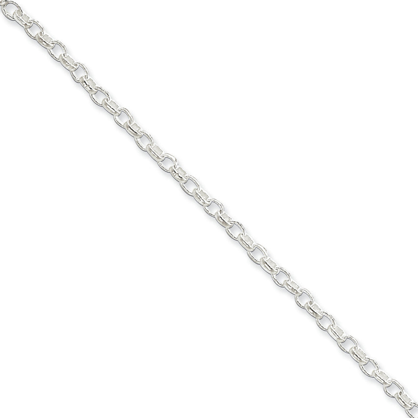 Sterling Silver 3mm Fancy Rolo Chain 7 Inches