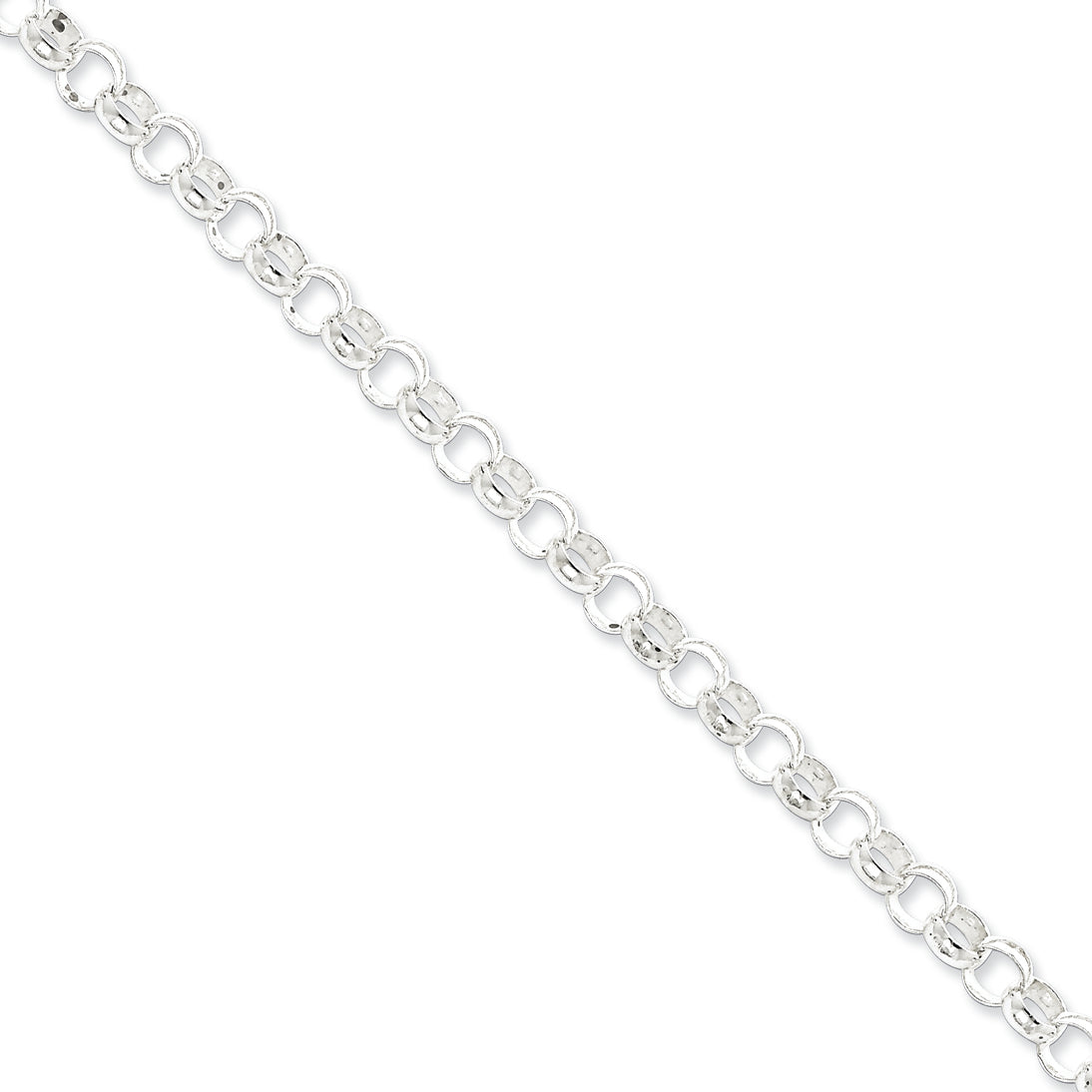 Sterling Silver 5mm Rolo Chain 7.5 Inches