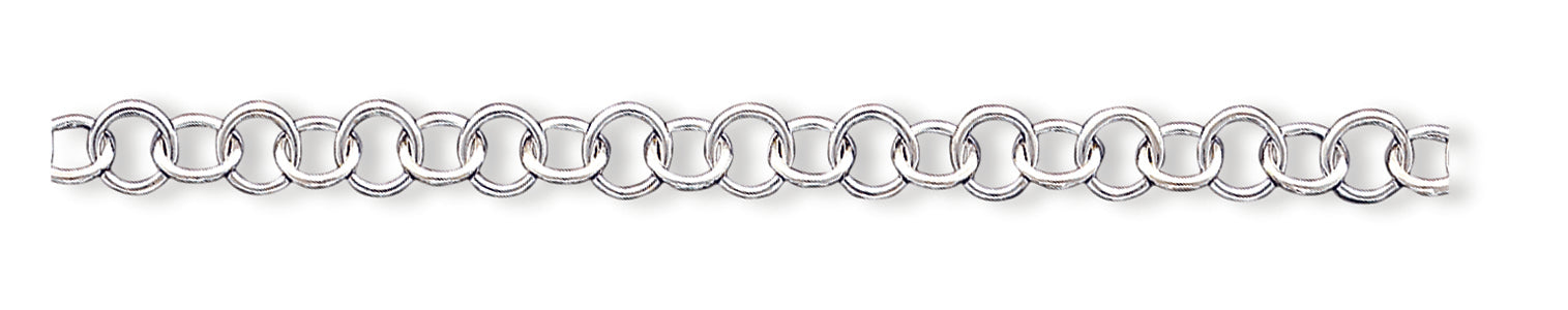 Sterling Silver 9inch Polished Fancy Link Anklet 9 Inches
